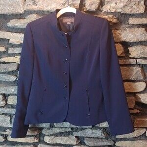 Women's Liz Claiborne blazer suit jacket sz 8 petite blue